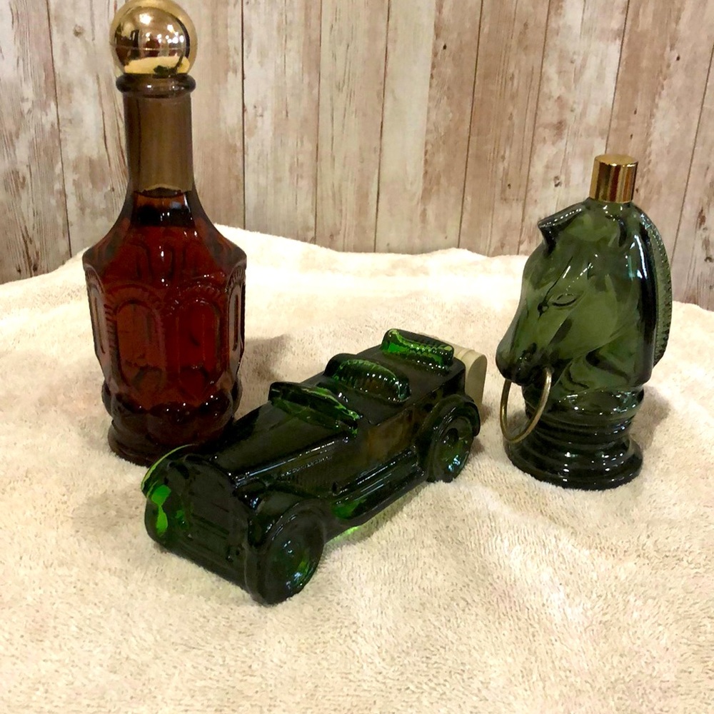 lot of 3 vintage avon fragrance bottles